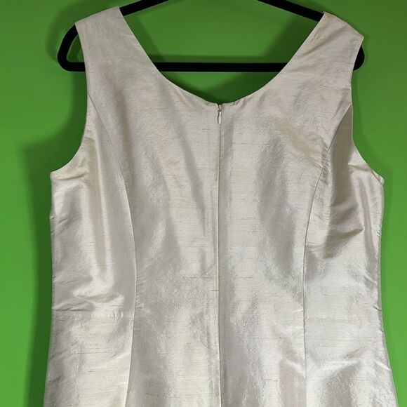 Talbots Elegant light green Silk Sleeveless Dress Size 16 - Picture 4 of 7